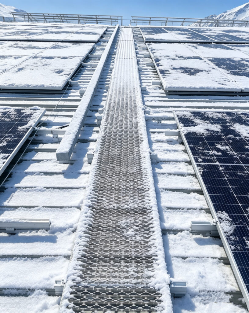 Snow Accumulation on PV Walkways