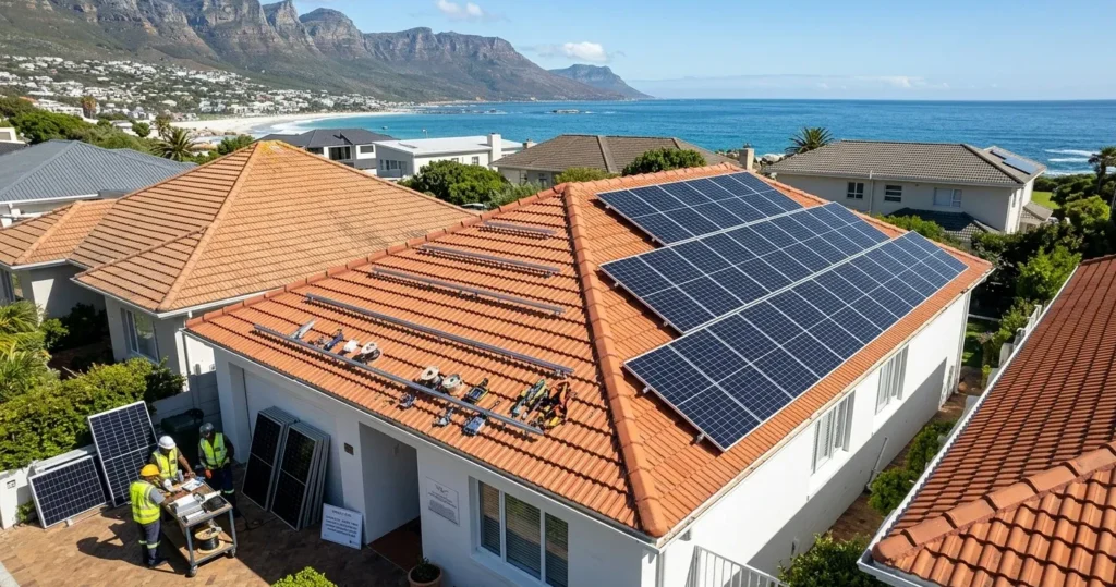 Pitched tile roof solar mounting system