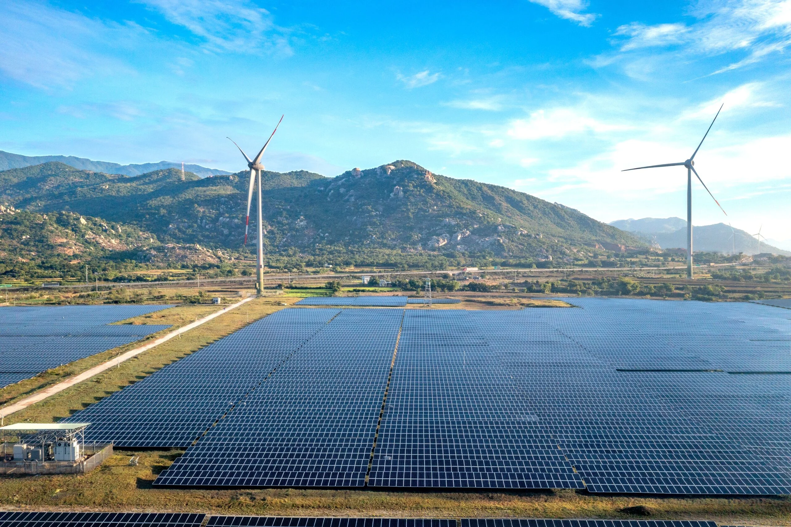 Dual axis solar tracker racking system for ground mount PV project selection