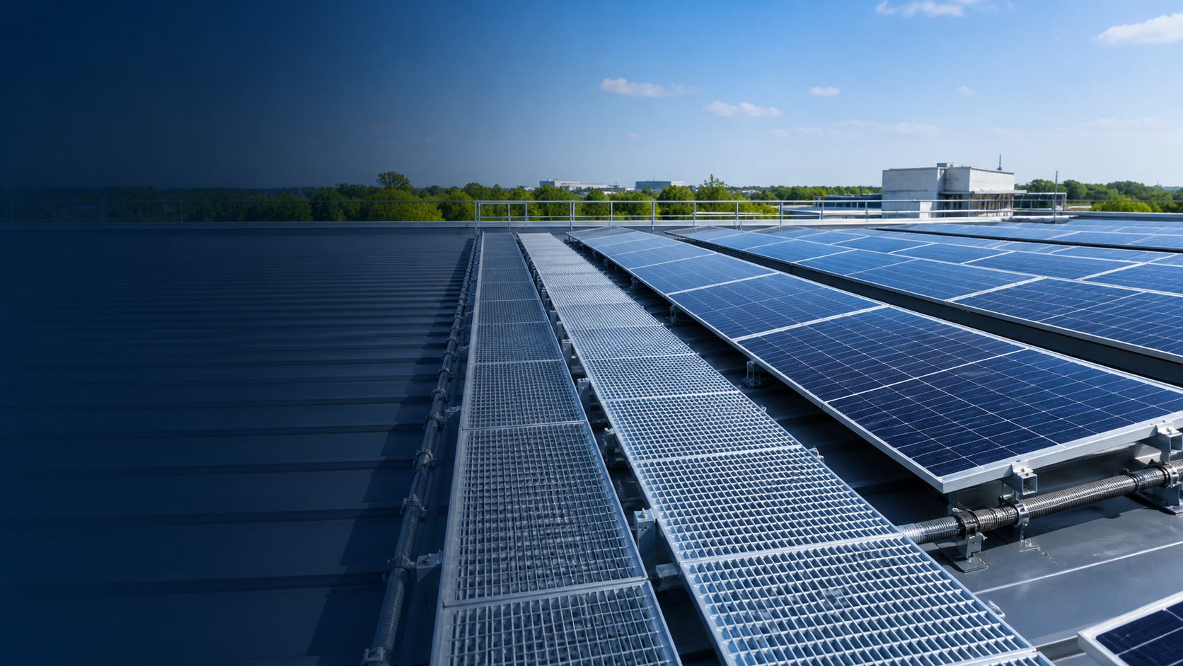 Solar walkway systems for rooftop PV maintenance