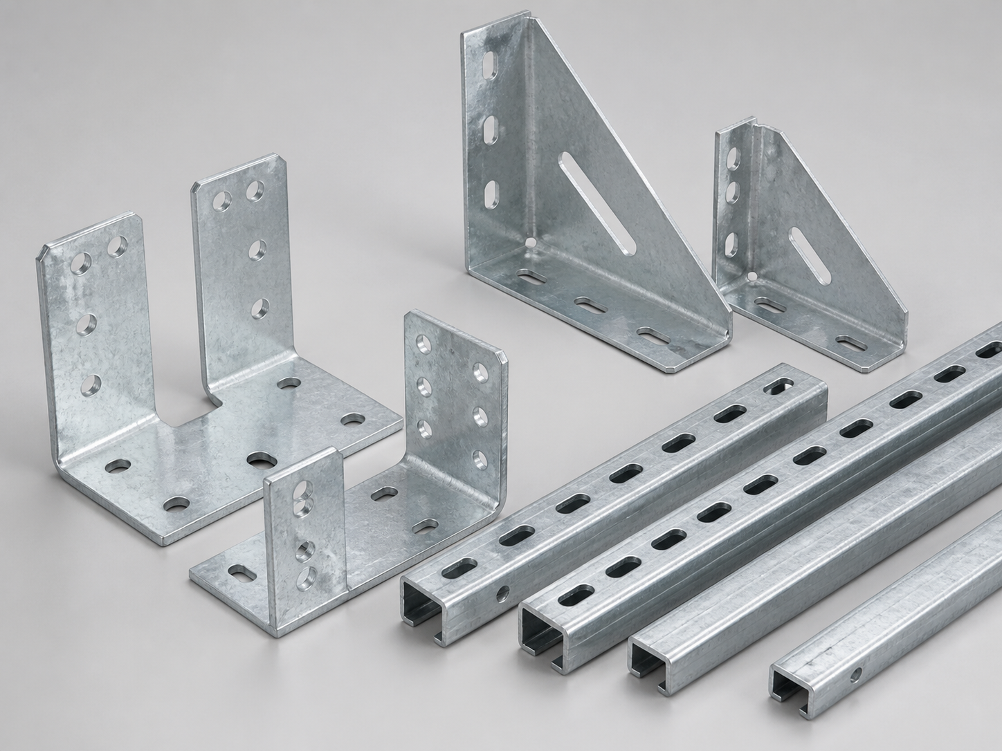 Galvanized section steel and support channels for solar mounting