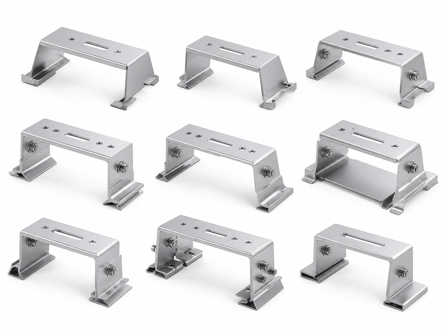 Trapezoidal metal roof solar mounting fixtures