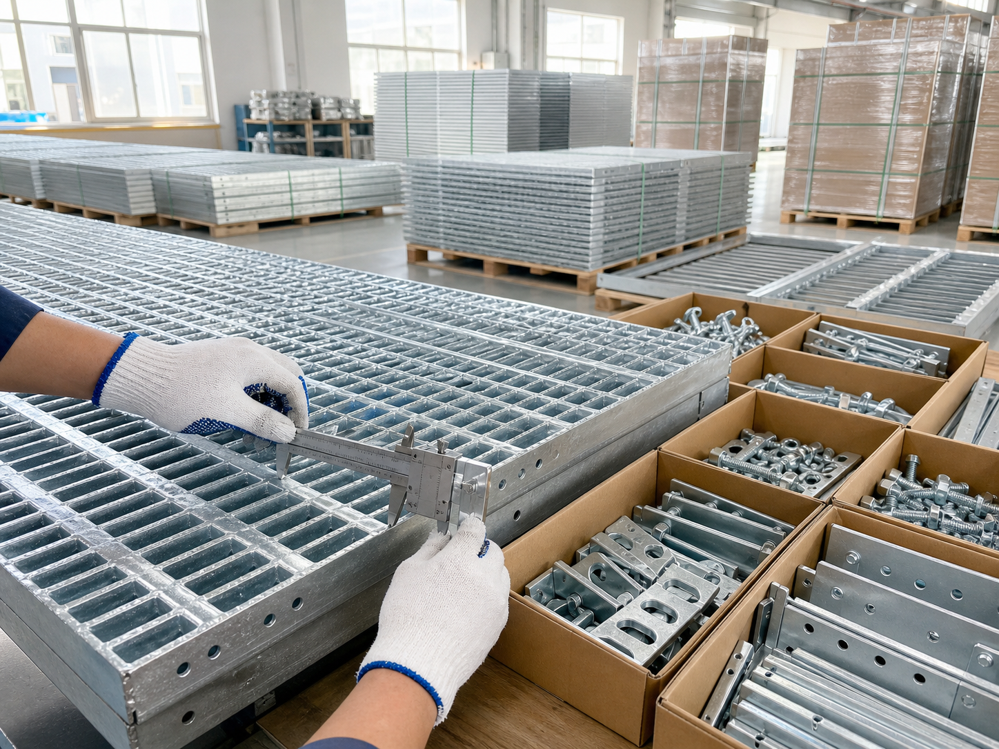 Solar walkway quality inspection and export packing
