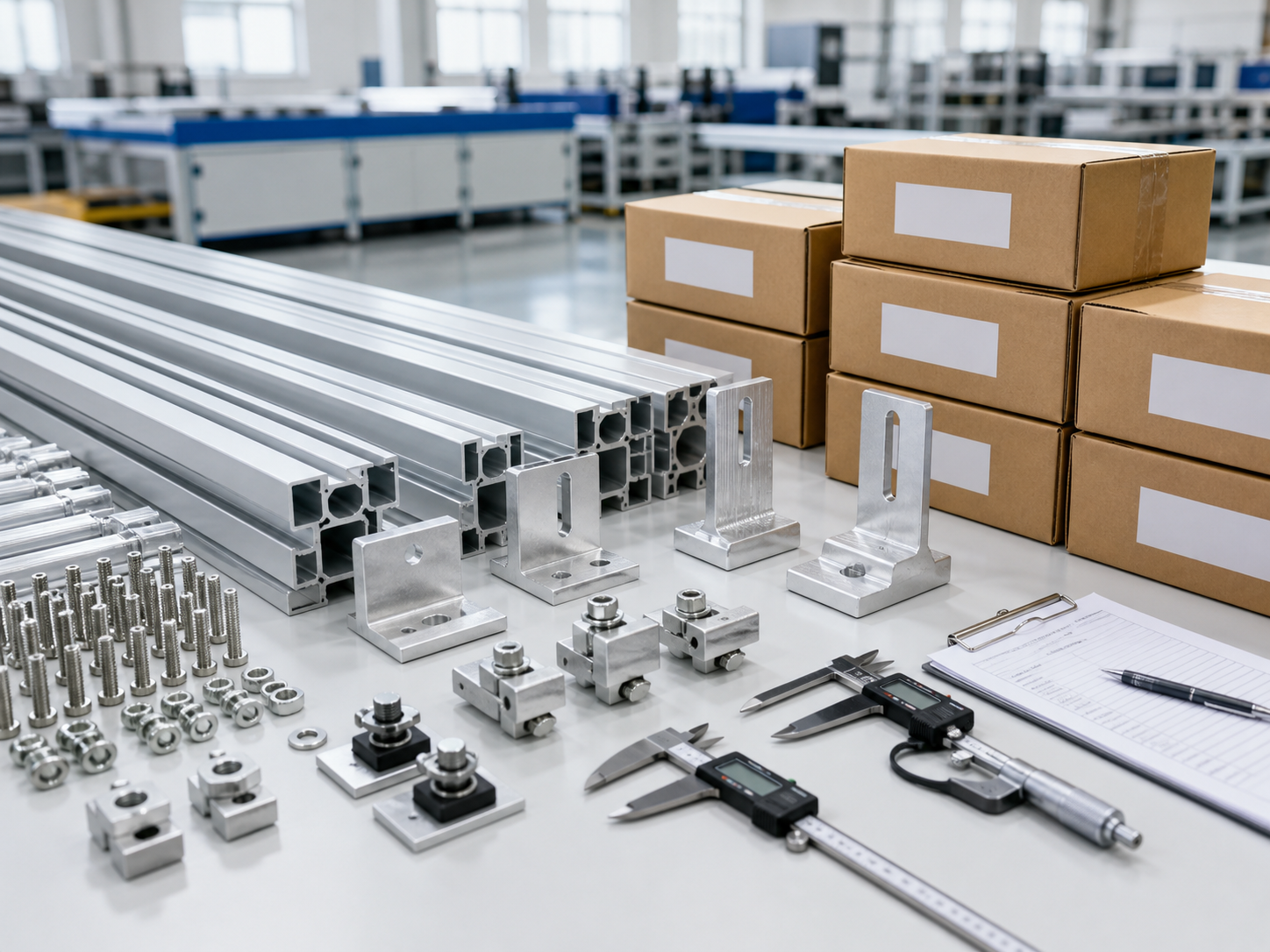 Quality inspection and packing for solar mounting accessories