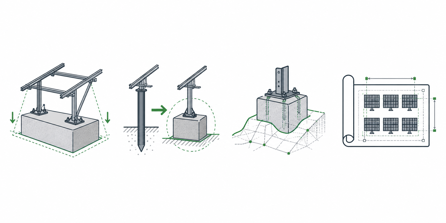 Concrete foundation mounting benefits including stability, anchoring, foundation alternatives and construction planning